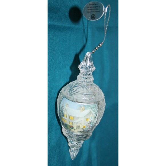 2015 Thomas Kinkade Crystal Christmas Ornament Holiday Joy Decor Limited Edition - Picture 3 of 4